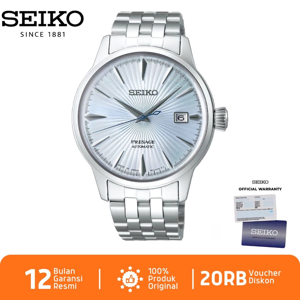 Seiko Presage SRPE19J1 Jam Tangan Pria Seiko Automatic SRPE19 Stainless Steel Strap
