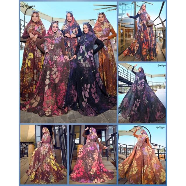 (oX8) AH CIAOBELLA ANGEl Baju Dress Gamis syari wanita Muslimah Ciaobella Angel Series By Agoest Han