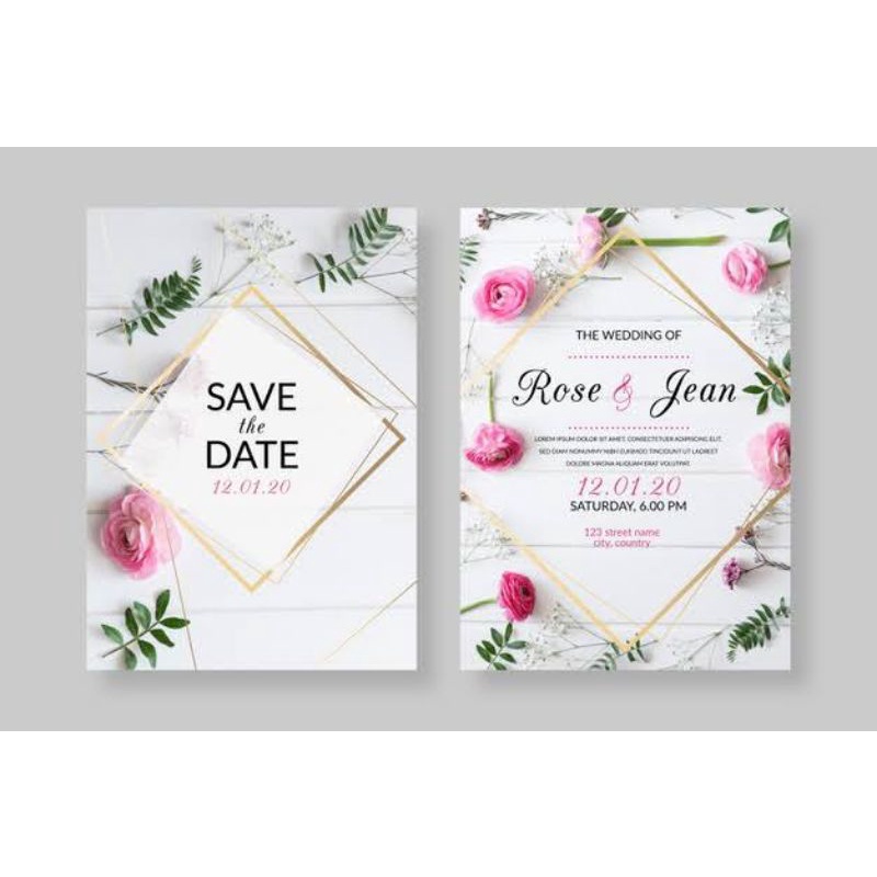 jasa design undangan pernikahan, aqiqah, banner,cv,id,card dll