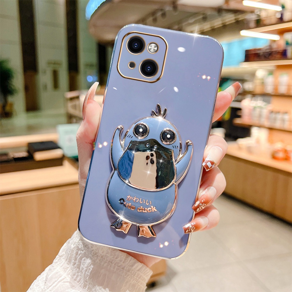 Soft Case Silikon Desain Bebek Untuk iPhone 6 6S Plus 7 8 Plus XS Max XR 11 Pro Max SE 2020