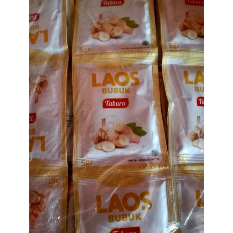 Laos bubuk Tabura 1 renteng / Lengkuas Bubuk 500 x 12 Sachet