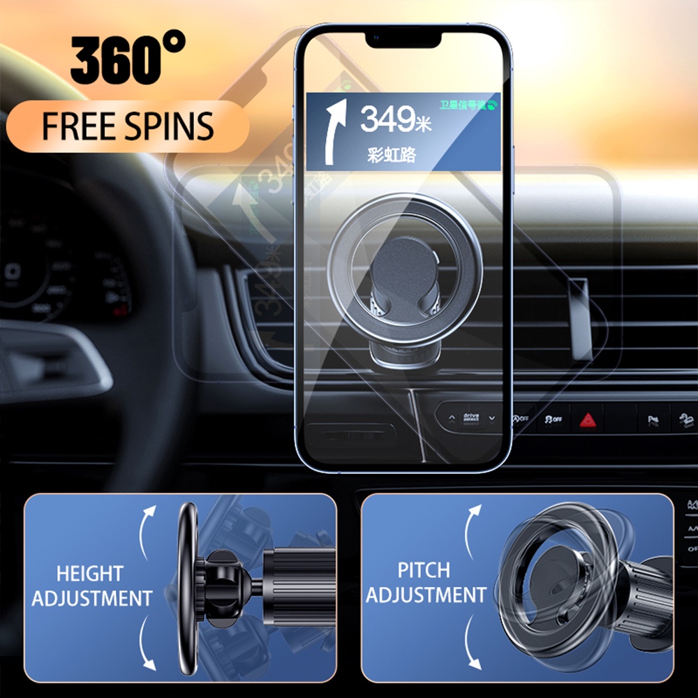 360° Bracket Dudukan Handphone Gps Universal Anti Jatuh Untuk Dashboard Mobil