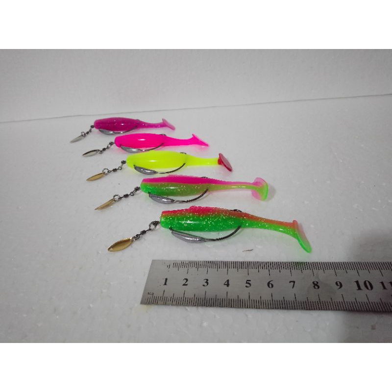 Umpan Soft lure 10gram size 8cm Blade depan