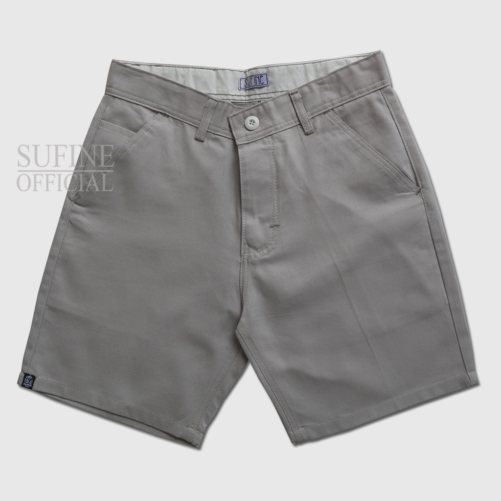 Sufine - Chinos Pendek Premium Taupe - Celana Pendek Pria