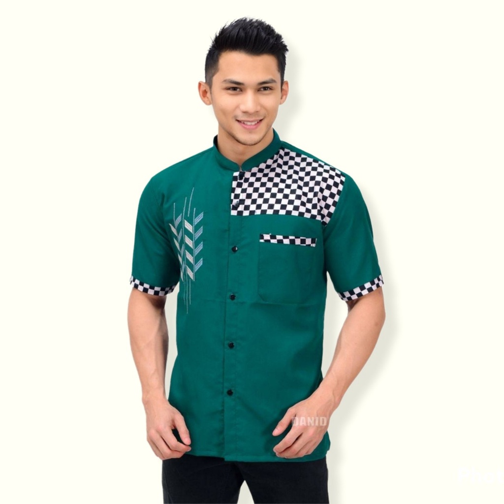 Baju Koko Kurta Lengan Pendek Baju Koko Fashion Muslim Pria Dewasa Terbaru