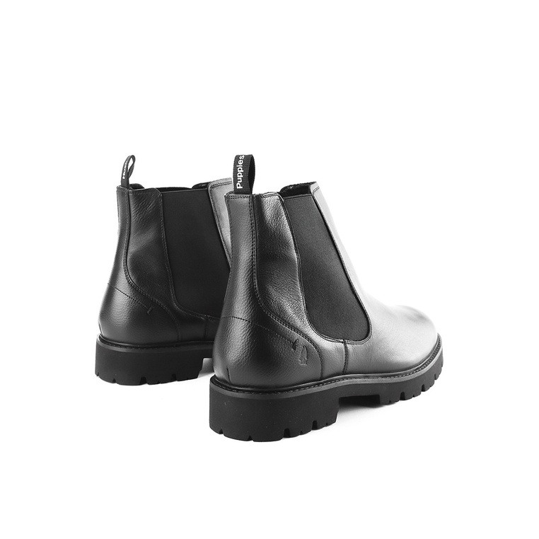HM002 SEPATU BOOT HUSH PUPPIES PRIA ORIGINAL CHELSEA KULIT ASLI HITAM