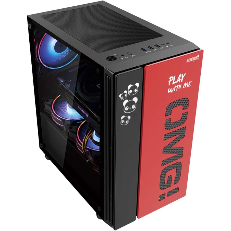 Casing PC Gaming OMG RED Ximatex M-atx Micro ATX Panda Series Resmi