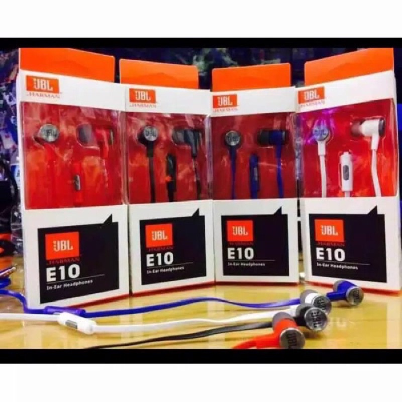 HEADSET JBL E10 SUPER BASS EARPHONE JBL E10 HANDSFREE JBL E10