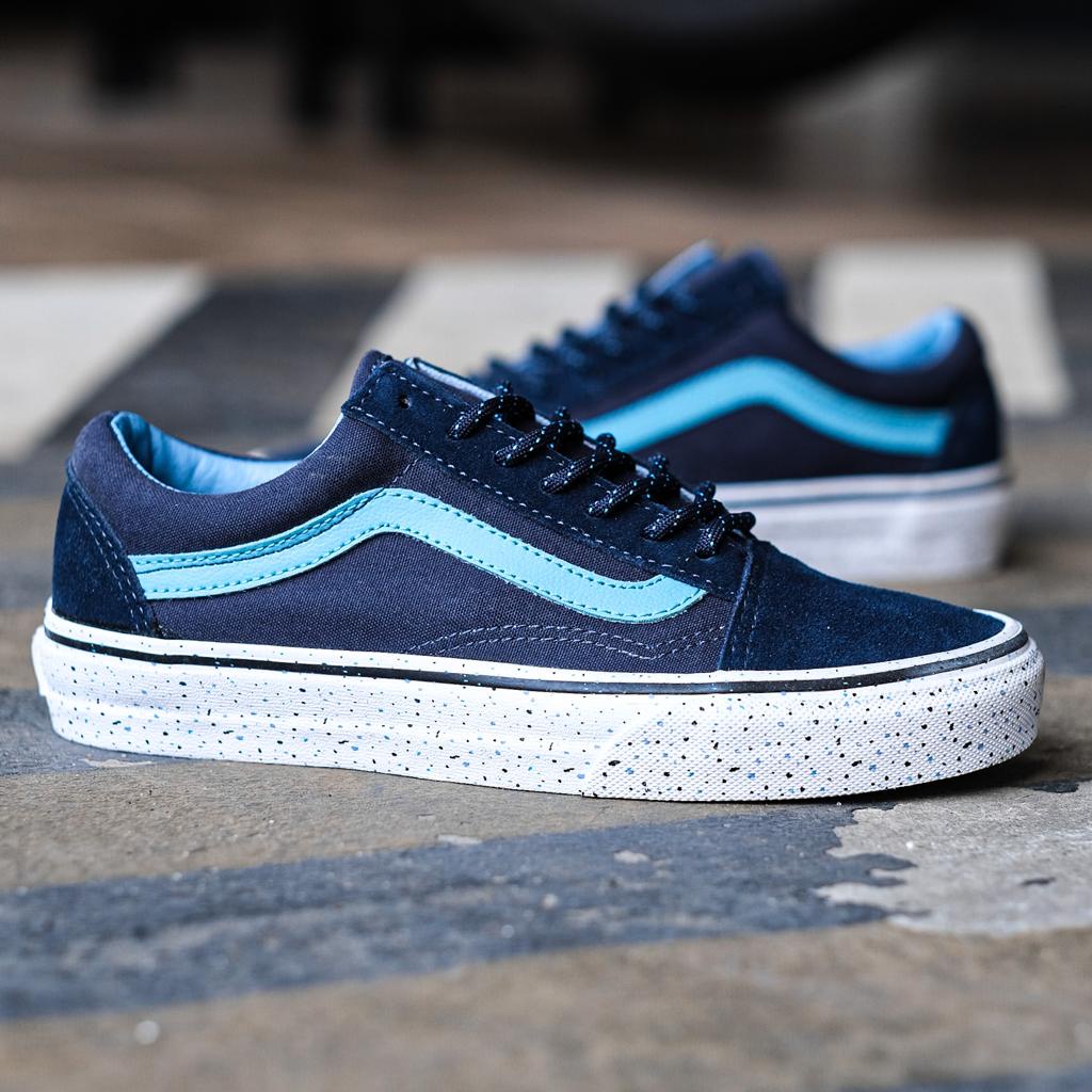 VANS OLDSKOOL SPECKLE DRESS BLUE/TRUE WHITE ORIGINAL 100%