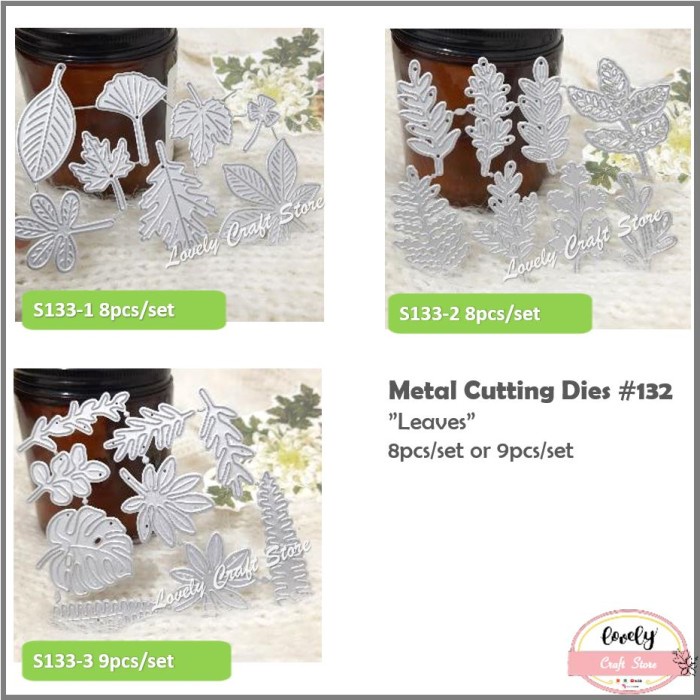 

Hadir Metal Cutting Dies - 8Pcs/Set Leaf For Cards, Scrapbook #132 Bagus