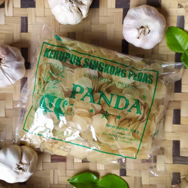 

PANDA Kerupuk Singkong Pedas 500gr / Ceriping Pedas Mentah / Halal