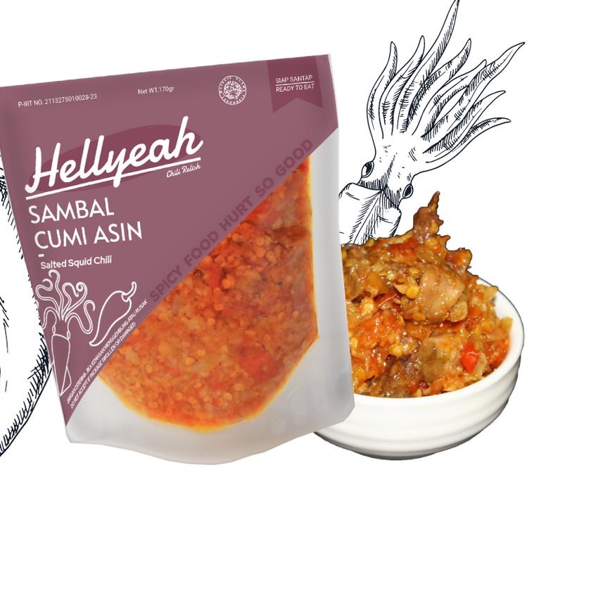 

BAYAR DITEMPAT✔️Hellyeah Sambal Cumi Asin 170 gr|RA8