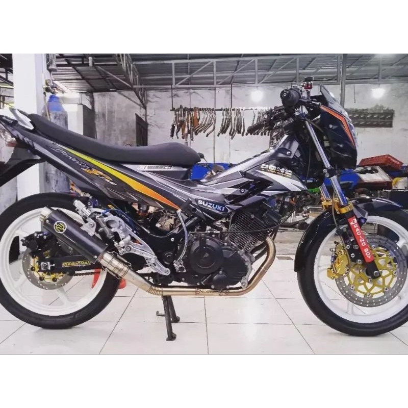 Knalpot Pekajaman Satria FU Karbon Kevlar Original Pekajaman Yogyakarta