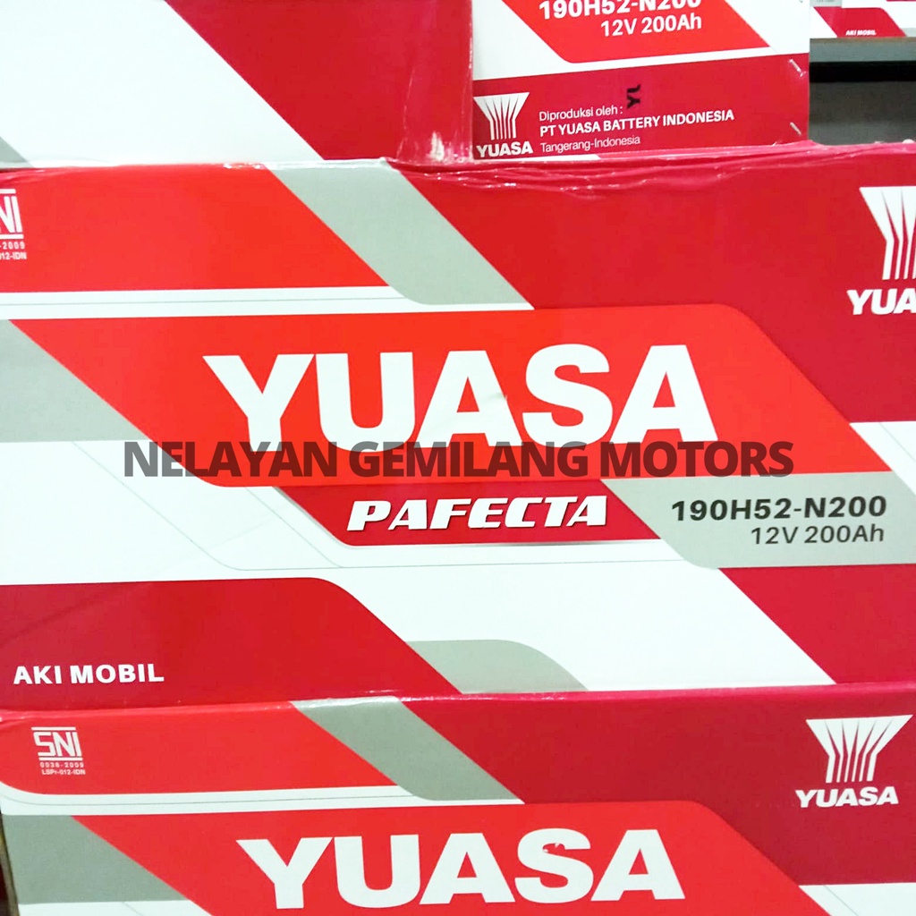 AKI YUASA PAFECTA ASLI tipe N200 (190H52) BASAH