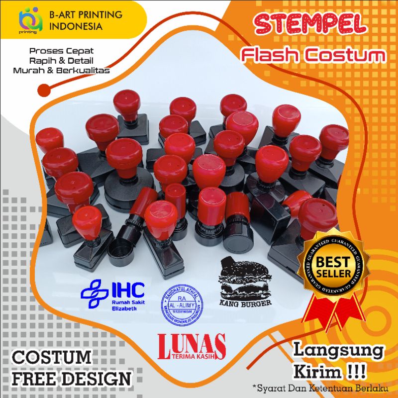 Termurah Stempel Flash stempel nama flash Stempel Otomatis Free Desain Stempel Toko Stempel Bebas warna kualitas super