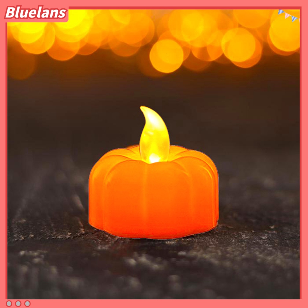12pcs Lampu Lilin LED Bentuk Labu Untuk Pesta
