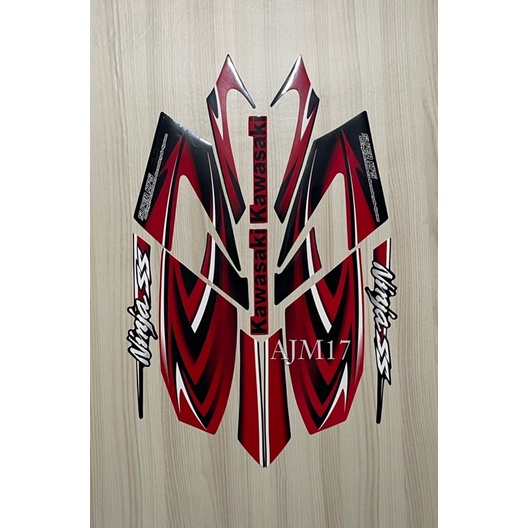 STIKER STRIPING MOTOR NINJA SS 2011 MERAH