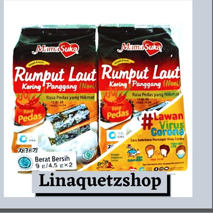 

Trci7I2u--Mamasuka-Rumput Laut Panggang Pedas 4,5gr isi 2