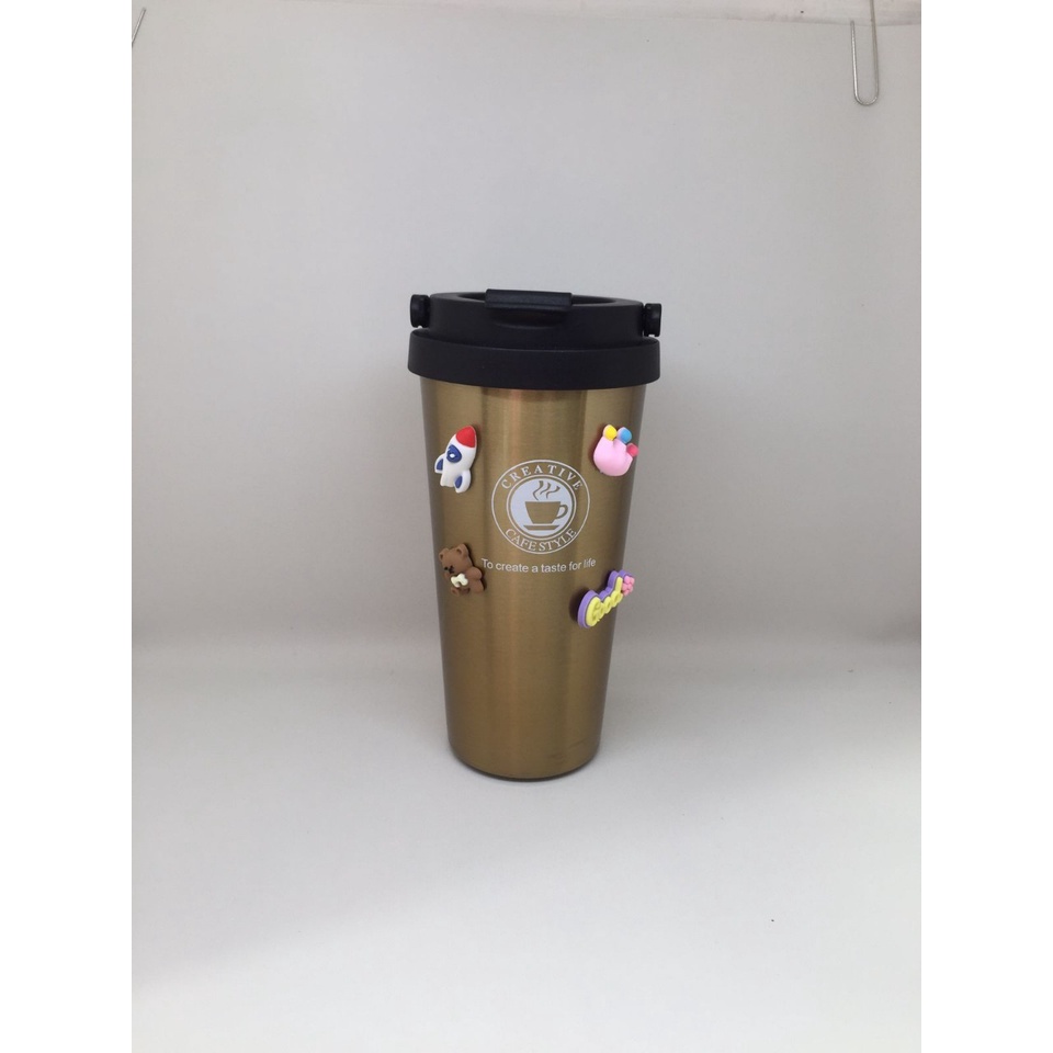TRAVEL MUG TERMOS KOPI GELAS AIR MINUM Tahan panas Termos coffee kopi 500 ML lucu cute gemoy