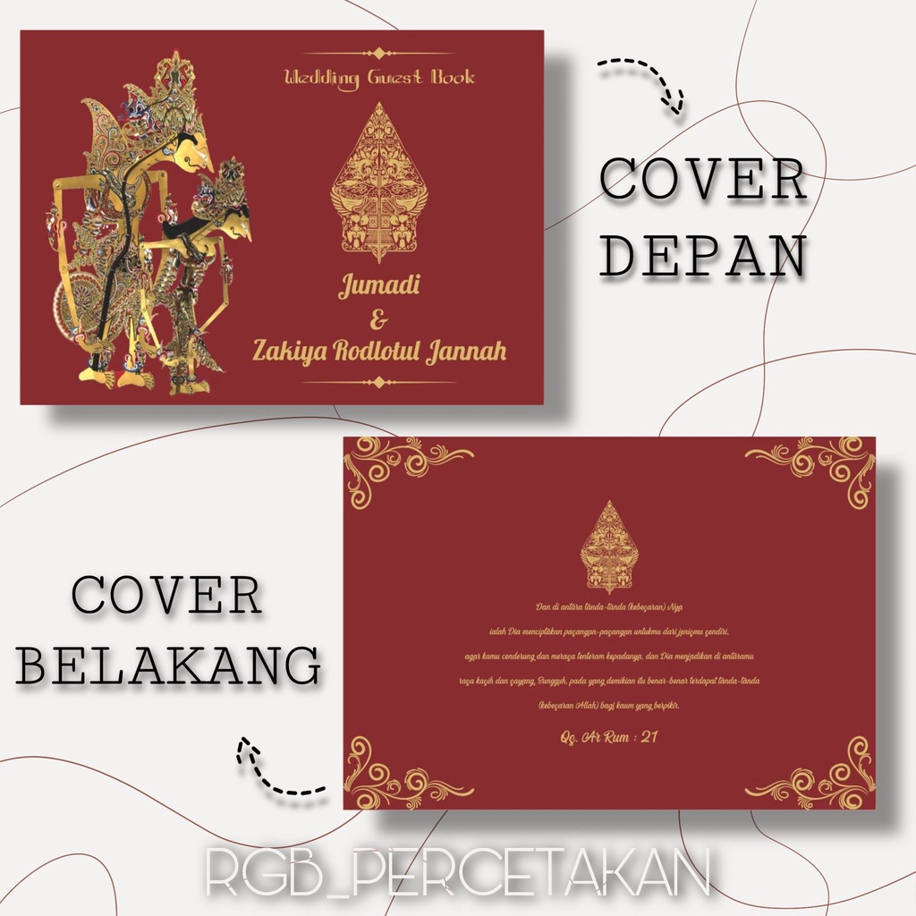 

Buku tamu pernikahan custom nama / Guest book wedding