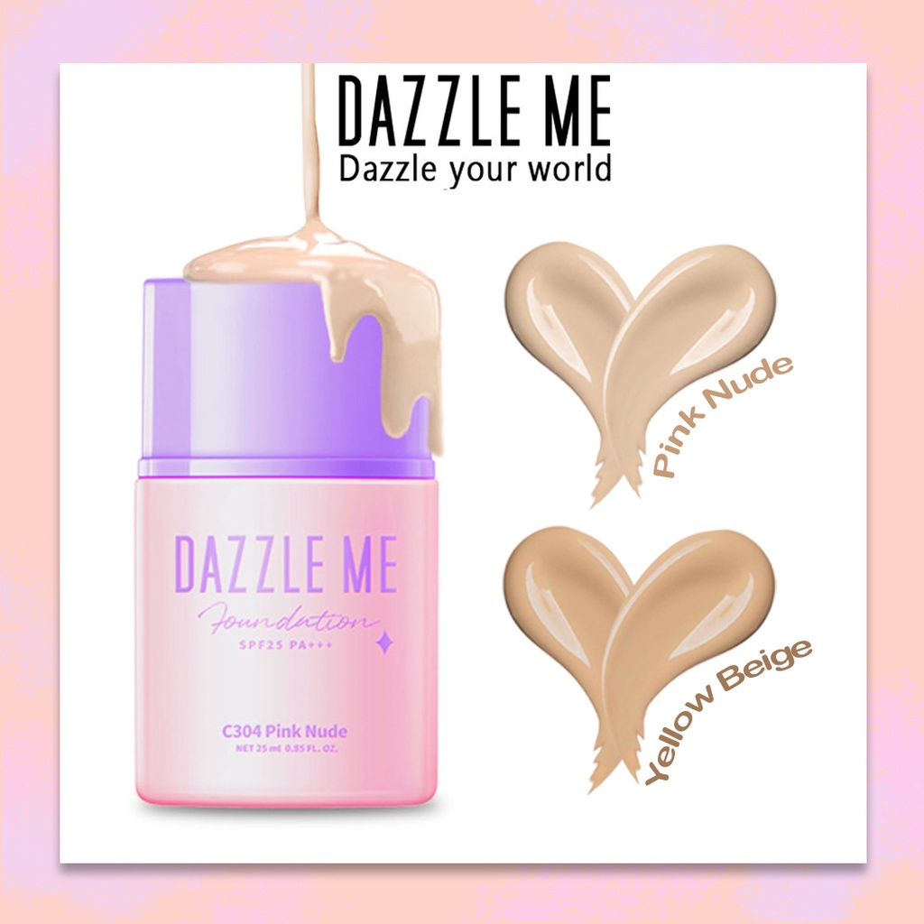 ⭐BAGUS⭐ DAZZLE ME Day By Day Foundation | Full Coverage Oil control Long Lasting Makeup SPF 25 PA+++ |