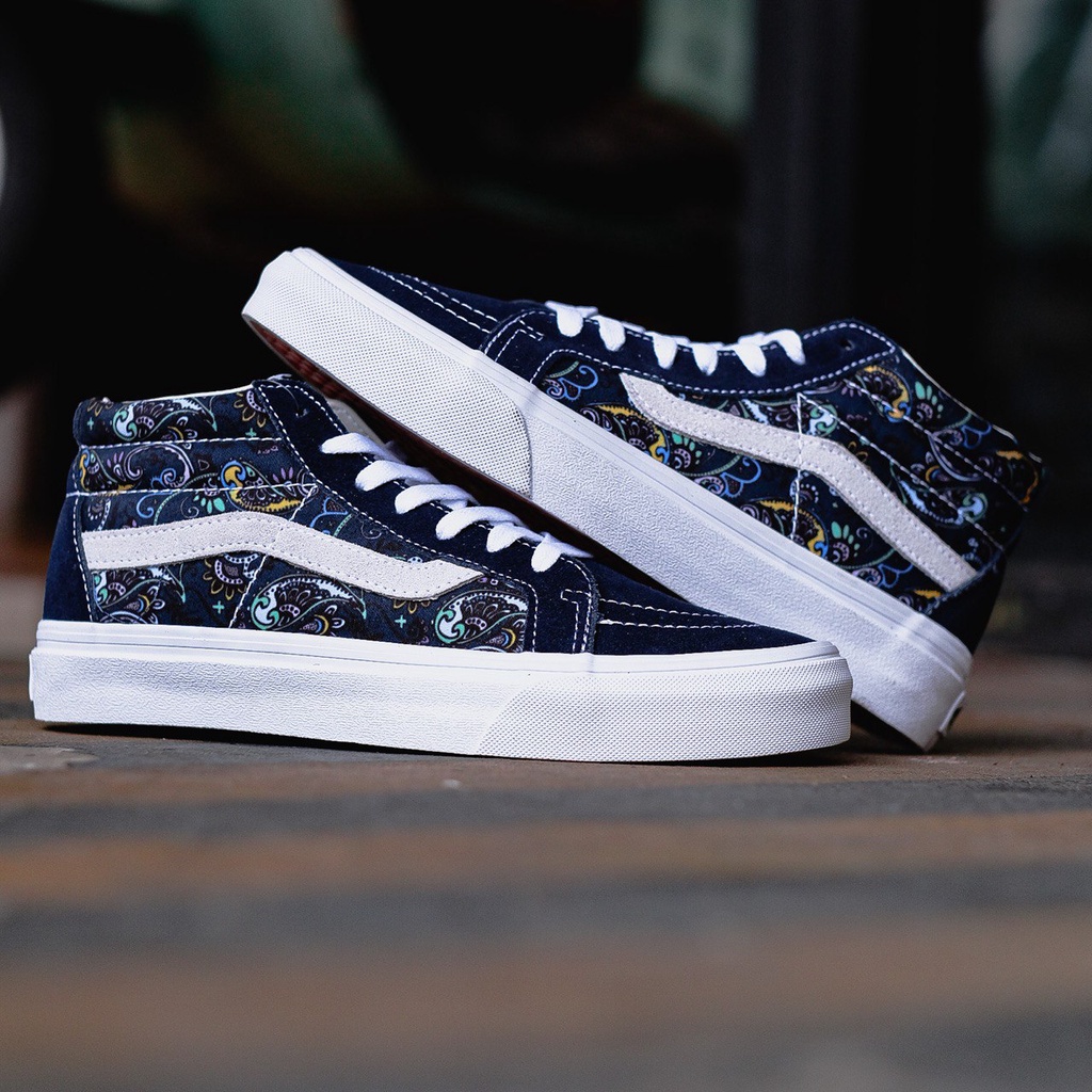 V4NS SK8-MID REISSUE PAISLEY &quot;DRESS/BLUE&quot; ORIGINAL 100%