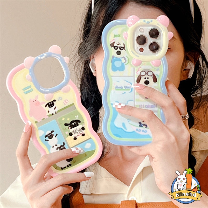 Soft Case Pelindung Tahan Banting Desain Domba Untuk iPhone 14 13 12 11 Pro Max X Xr Xs Max 7 8 6 6s Plus