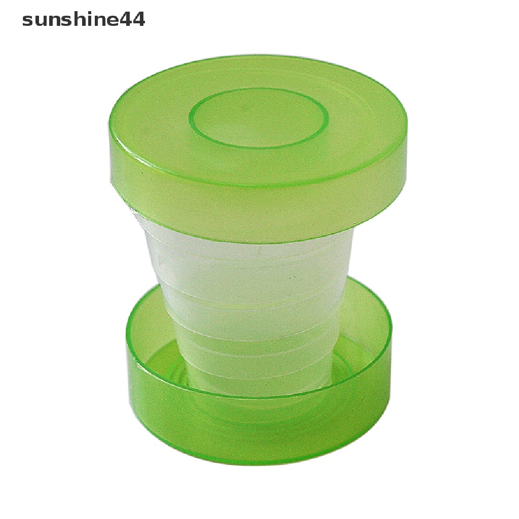 Sunshine Gelas Lipat Teleskopik Bahan Plastik Untuk Outdoor / Travel / Camping