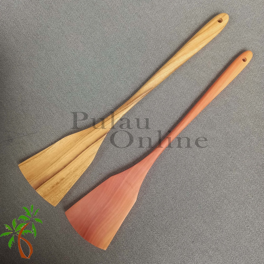 Spatula kayu Tumis Polos sawo 35 cm - Sutil kayu oseng