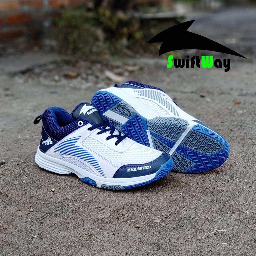 Sepatu Lari Badminton Pria dan Wanita Swiftway Max Speed Olahraga Bulutangkis Lari Kasual Fashion Ru