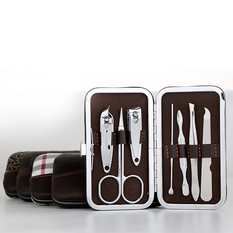 Gunting Kuku Set Lengkap Premium 7 in 1 Korek Kuping Kikir Kuku Pinset Manicure Pedicure Stainless Cocok Untuk Souvenir Pernikahan