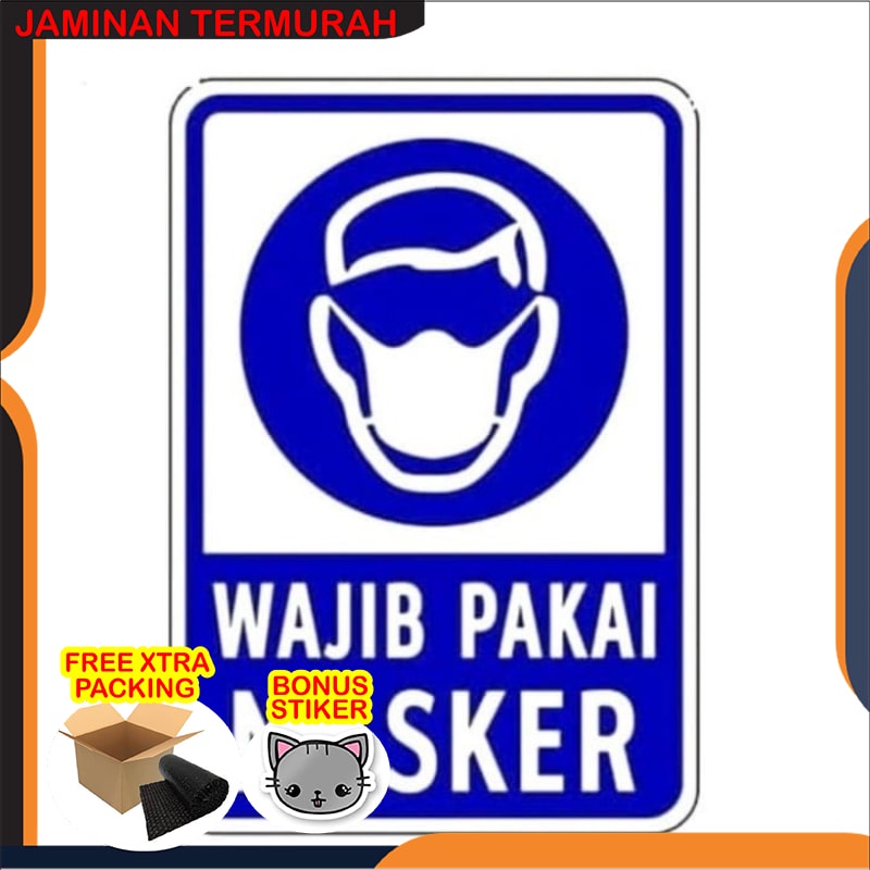 

Murah Stiker Wajib Pakai Masker 15x20 Elegan