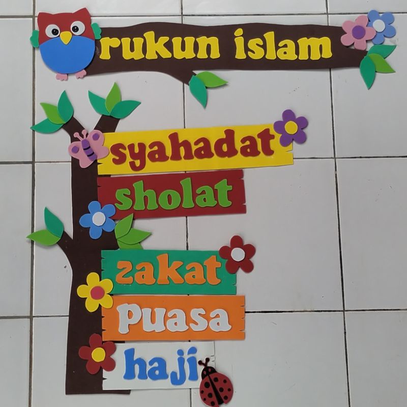 Jual Hiasan Dinding Kelas Paud Tk Sd Nama Hari Nama Bulan Rukun