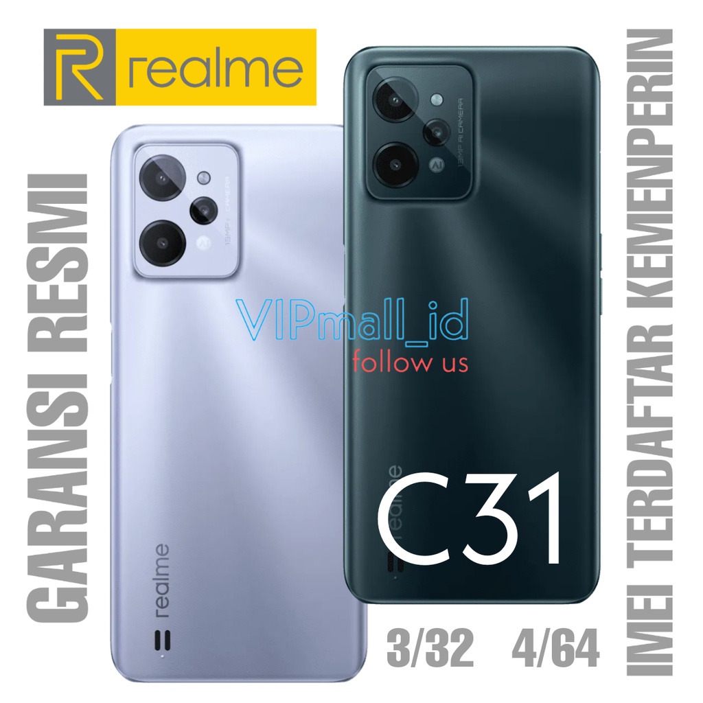 REALME C31 4/64 3/32 - GARANSI RESMI - HP REALME C31 RAM 3GB RAM 4GB - HP REALME MURAH