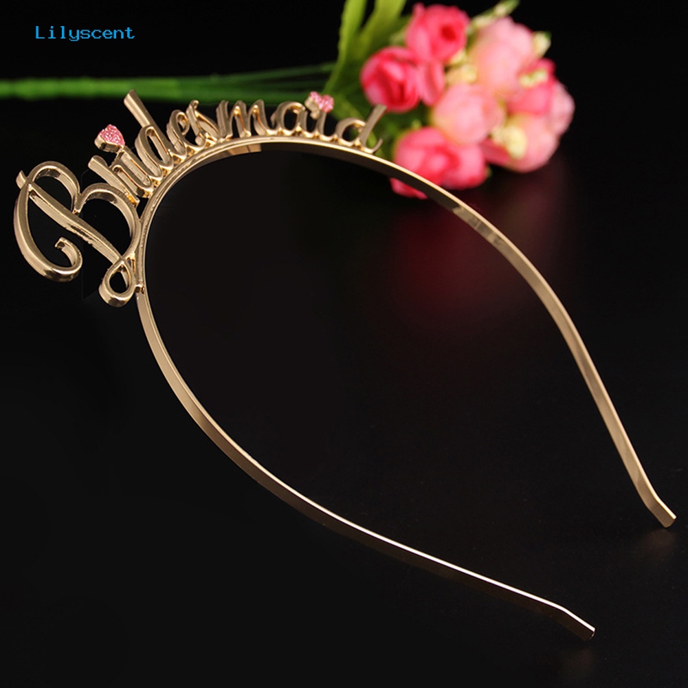 Bando Tiara Tulisan Bridesmaid Untuk Pesta Pernikahan