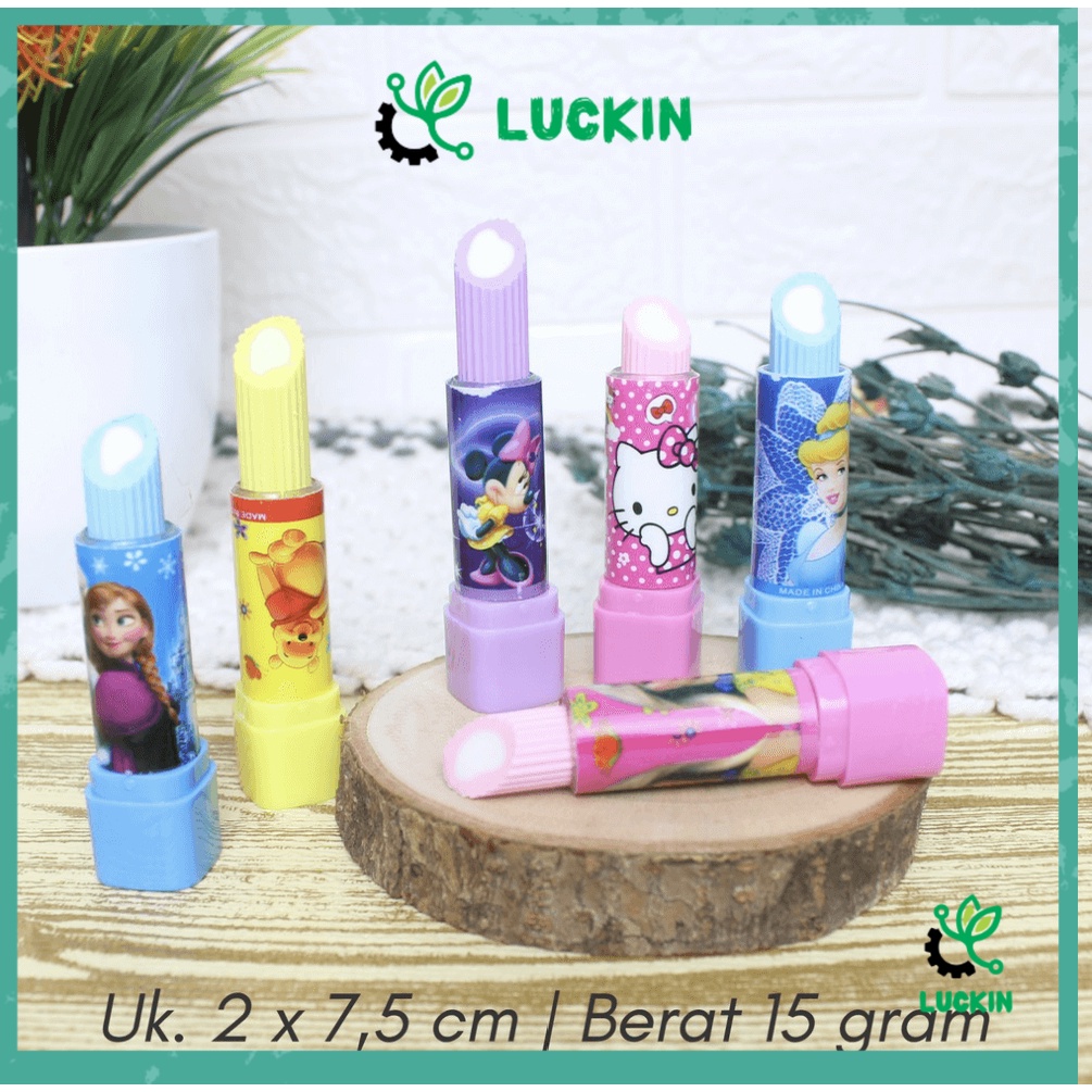 

Luckin (1pc) Penghapus Lipstik / Stip Lipstik / penghapus karakter / Eraser Pen
