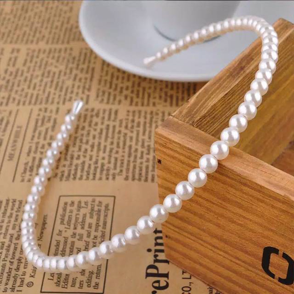 ⭐ JKTMART ⭐ Banda Gaya Korea Mutiara Pearl Wanita Aksesoris Fashion Wanita Headband Mutiara Import A071