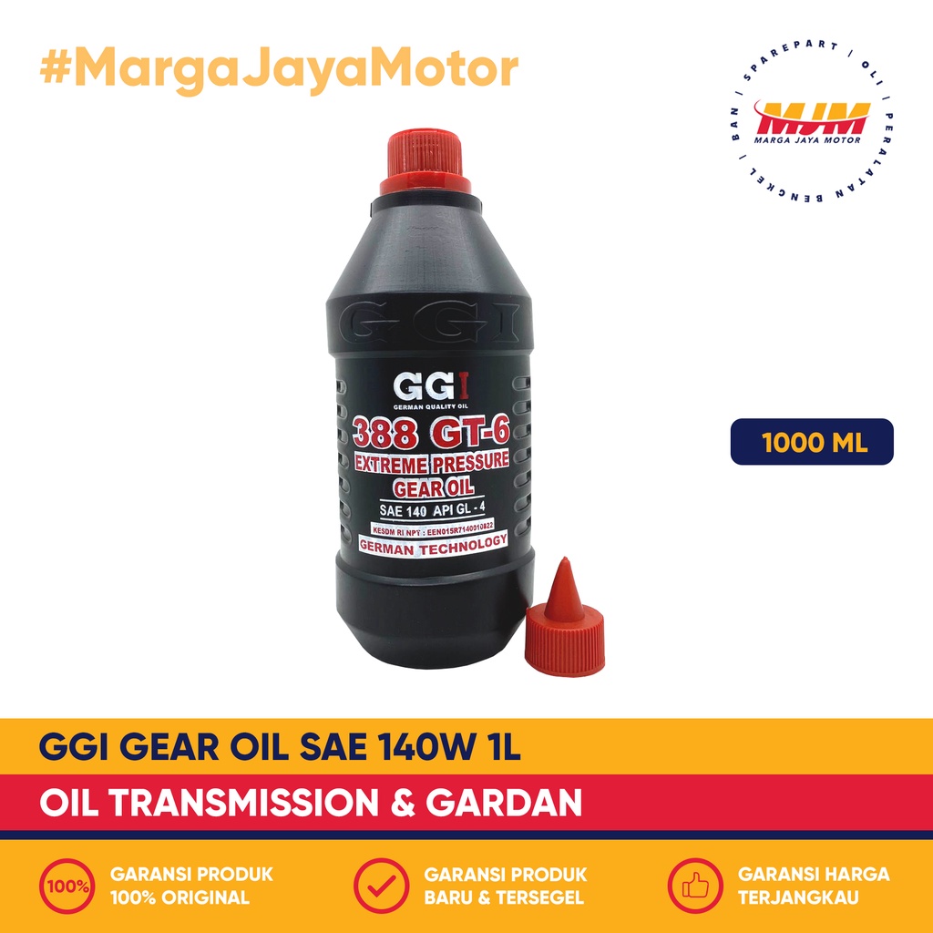 GGI Gear Oli Sae 140W 1000ml Oli Transmisi &amp; Gardan GGI 1L