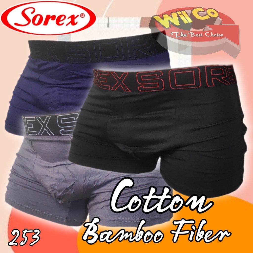 K253T - (DIJUAL PER 1 BOX ISI 3 Pcs) CELANA DALAM BOXER PRIA DEWASA SOREX  SIZE S - XL
