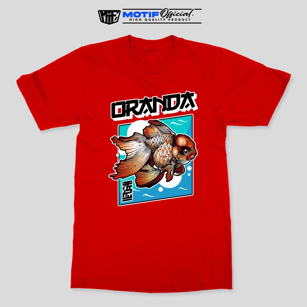 Kaos Baju Tshir Dewasa Ikan Koki Oranda Unisex