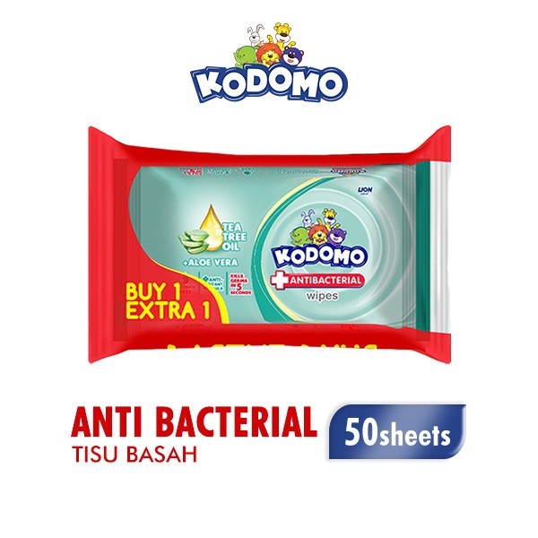 Kodomo Baby Wipes 50sheets Buy1 Get1 Tisu Basah Tissue