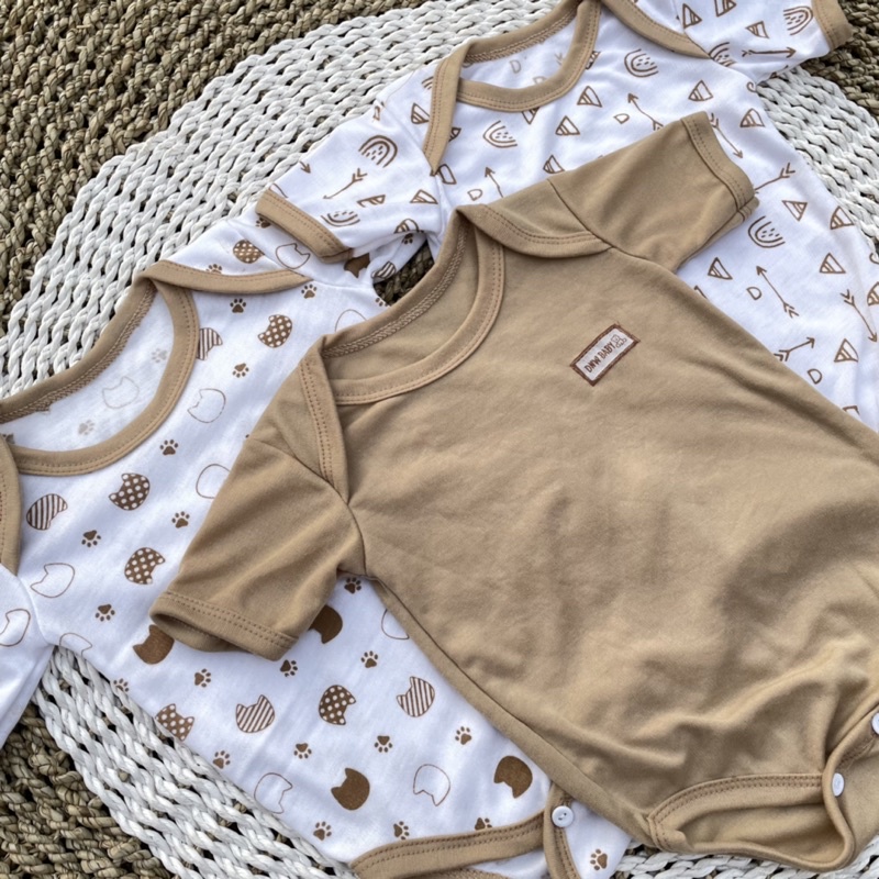 3PCS Jumper Bayi Bodysuit Motif Full Sablon Jumper Bayi Newborn SNI DNW BABY