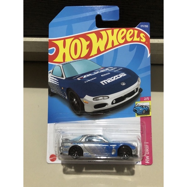 95 mazda rx-7 hotwheels falken biru