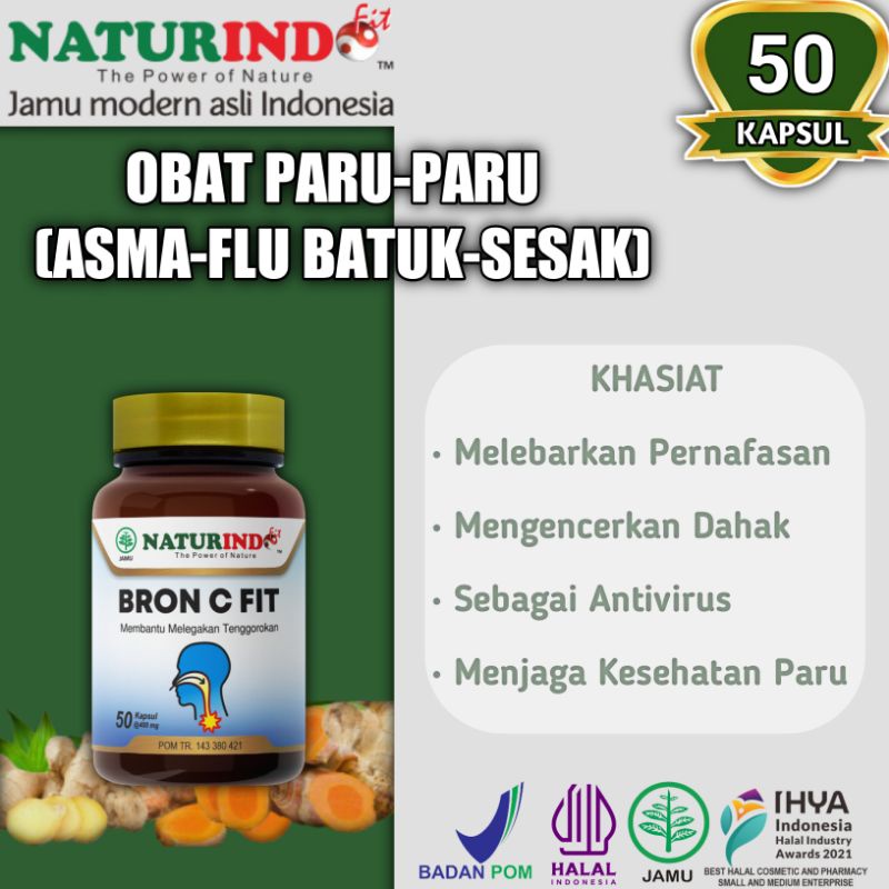 Jamu Sehat Paru paru Anti Ngorok Mendengkur Gurah Paru Paru BRON C FIT Kapsul