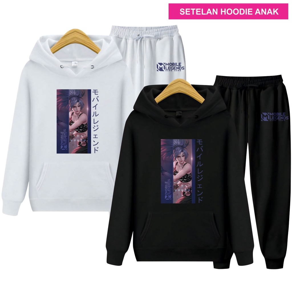 Setelan Sweater Hoodie Anak Karina MLBB