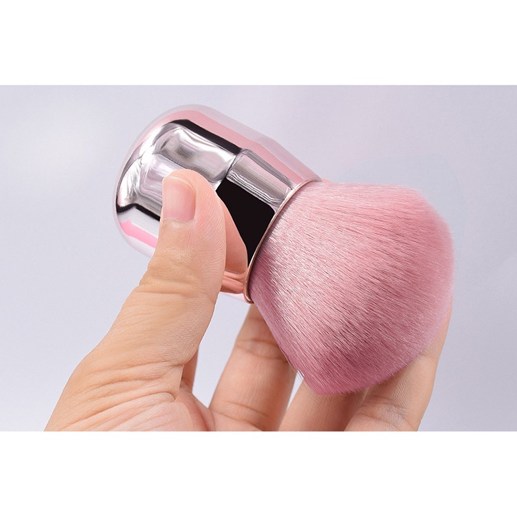 Makeup Brush Portable Alat Kosmetik Blus On Kuas Bedak Make Up Tool Brush Makeup Warna Pink untuk Bedak Tabur