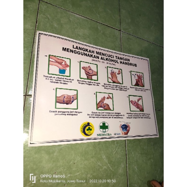 

Poster Langkah Mencuci Tangan Menggunakan Alkohol Handrub