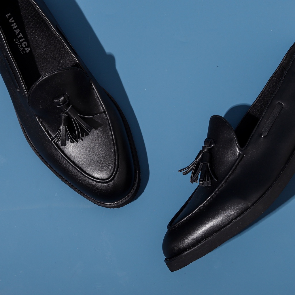 VICTORY BLACK |ManNeedMe x Lvnatica| Sepatu Loafers Pria Formal Kantor