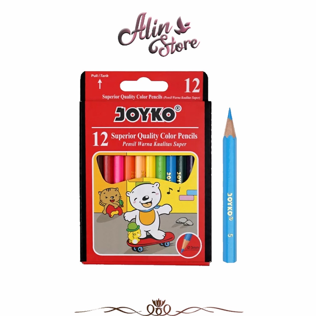 

Pensil Warna Pendek CP-S12 12 Warna Joyko