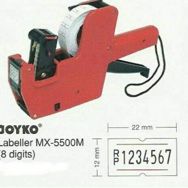 

(PROMO IVZ37) label harga joyko alat mesin lebel cetak price tag labeller tempel harga mx 5500m 1 baris tembak cod ✪